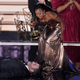 Quinta Brunson, winner of the Emmy for outstanding writing for a comedy series for “Abbott Elementary”, checks on Jimmy Kimmel as he lays on stage at the 74th Primetime Emmy Awards on Monday, Sept. 12, 2022, at the Microsoft Theater in Los Angeles.